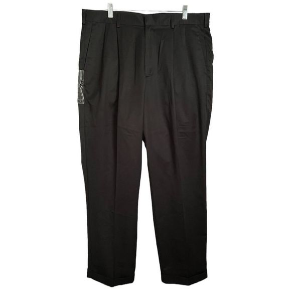 Dockers Pants Nwt Mensdockers Classic Pleated Pants Black Size 36